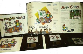 Ibm Magic Canvas Paint Program - Windows 3.  1 386 Vintage Software Very Rare