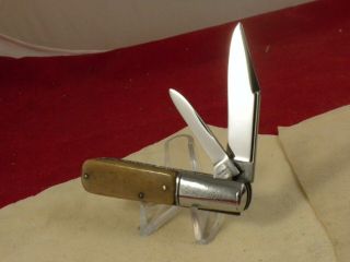 Vintage 1923 - 32 Remington Umc R 44 Barlow Knife Tan Bone Good Snap