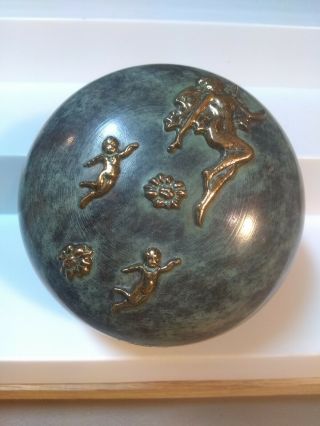 Vintage Rare Design By Jorge Bautista Brass/bronze/ Art Nouveau Hand.