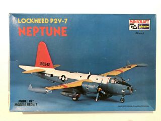 Vintage Model Airplane.  Minicraft/hasegawa Lockheed P2v - 7 Neptune.  1:72 Scale.