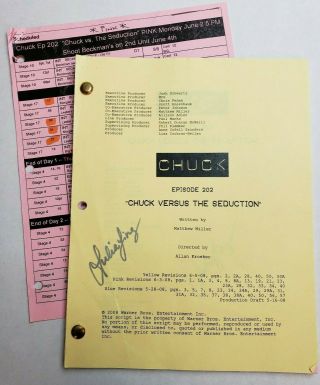 Chuck / (2x) Tv Scripts,  " Chuck Versus The Ring " & " Chuck Versus The Seduction "