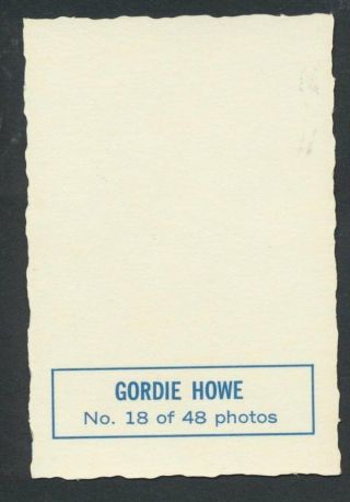 1970 - 71 Deckle Edge Inserts 18 Gordie Howe Detroit Red Wings Vintage NHL Hockey 2