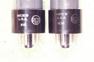Two,  RCA,  VT - 231,  6SN7GT,  wartime,  smoked glass,  matching pair 9,  6SN7GT 3