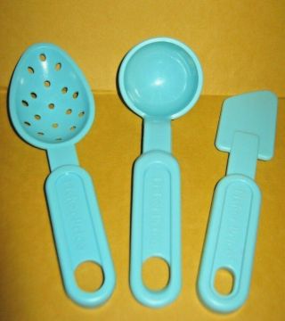 Fisher Price Fun With Food Cooking Kitchen Blue Utensils Vintage Pretend Play