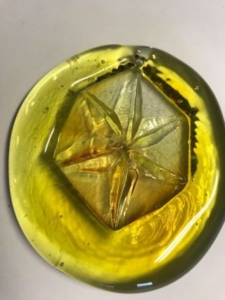 Pressed Glass Suncatchers Vintage Variety Yellow Star Museum Art