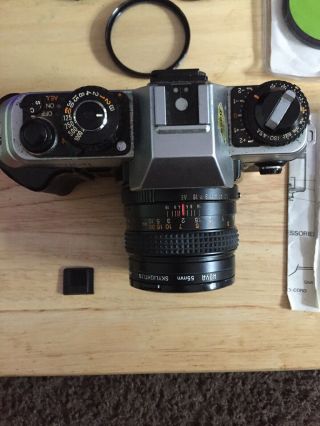 Konica FT - 1 Motor 35mm Camera w/ Zoom Lens,  Flash,  Filters,  Case & More 7