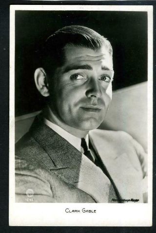 Vintage Clark Gable B/w French Postcard 1930 