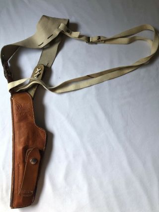 Vintage Safariland 101 Leather Shoulder Holster 6 - 6 1/2 " Revolver Usa Made Rh