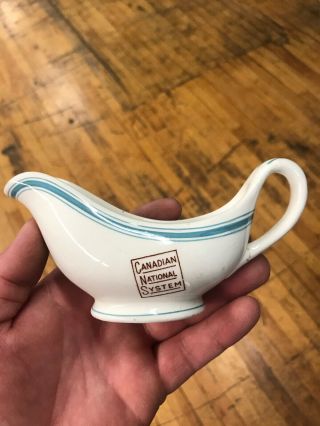 Vintage Canadian National System Railroad China Gravy Boat Dinnerware