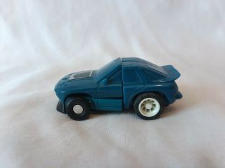 Vintage Takara 1984 Transformers G1 Mini - Spies Series Blue Car Porsche Autobot