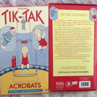 Vintage Jack Schylling TIK - TAK ACROBATS Wind Up Tin Toy Circus Trapeze 2000 2