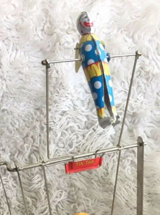 Vintage Jack Schylling TIK - TAK ACROBATS Wind Up Tin Toy Circus Trapeze 2000 5