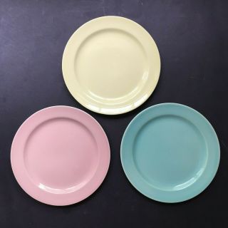 Vintage Luray Pastels Taylor & Smith Salad / Dessert Plates - 7 1/4” Set Of 3