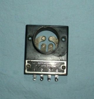 One Western Electric Type 100a Repeater Tube Socket - Stamped Metal