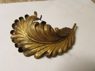 Joseff Of Hollywood Brooch Pin Dress Clip Custom Made 1930s Vtg Gold Tone Leaf