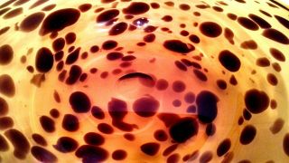 Stunning Vintage Murano Sommerso Leopard Spot Serving Bowl 14 