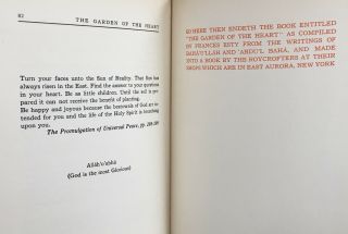 1930 The Garden of The Heart by Frances Esty Signed 1st Ed.  Bahai Baha’i 12