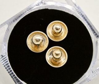 SET of 3 VINTAGE 9ct GOLD Collar DRESS SHIRT Studs MENS Jewellery Accessory 2