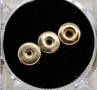SET of 3 VINTAGE 9ct GOLD Collar DRESS SHIRT Studs MENS Jewellery Accessory 4