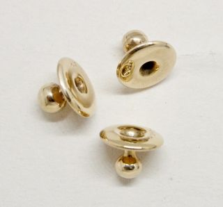 SET of 3 VINTAGE 9ct GOLD Collar DRESS SHIRT Studs MENS Jewellery Accessory 5