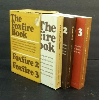 Vintage Softcover The Foxfire Books 1 2 3 Boxed Set Eliot Wigginton Plain Living