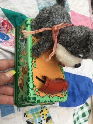 Vintage Modern Toys Dog Tin Toy Mohair Dog battery 1950s Metal Toy Cute Japan 2