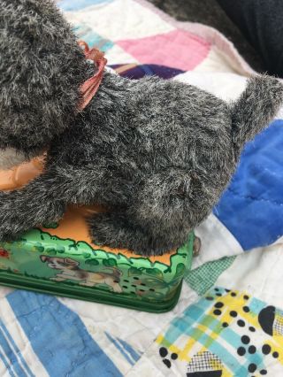 Vintage Modern Toys Dog Tin Toy Mohair Dog battery 1950s Metal Toy Cute Japan 7