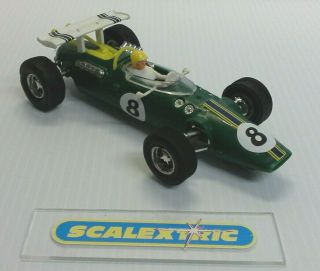 SCALEXTRIC Tri - ang Vintage 1960 ' s C8 LOTUS INDIANAPOLIS GREEN 8 3