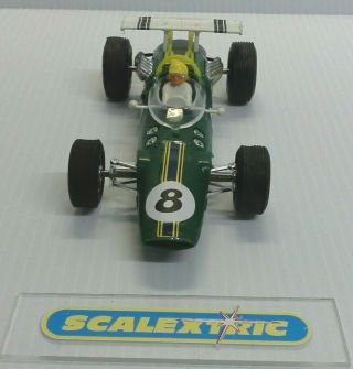 SCALEXTRIC Tri - ang Vintage 1960 ' s C8 LOTUS INDIANAPOLIS GREEN 8 6