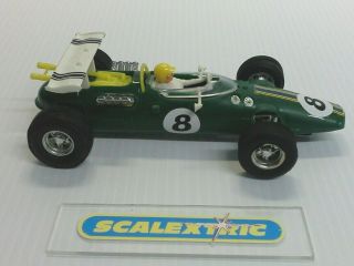 SCALEXTRIC Tri - ang Vintage 1960 ' s C8 LOTUS INDIANAPOLIS GREEN 8 7