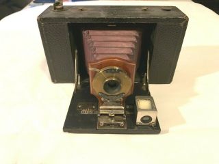 Rare Antique Brownie Tbi Eastman Kodak Co.  Red Bellow Folding Automatic Camera