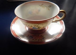 Vintage Made In Occupied Japan Floral Cup And Saucer Zz792tcx