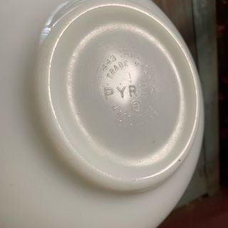 Vintage Pyrex 444 & 443 cinderella mixing bowls Snowflake Garland 3