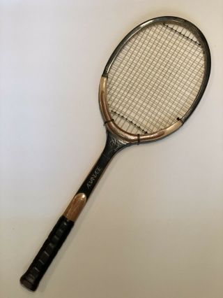 Vintage Tennis Racquet Wilson Advantage Wood wooden with cover and racquet press 2