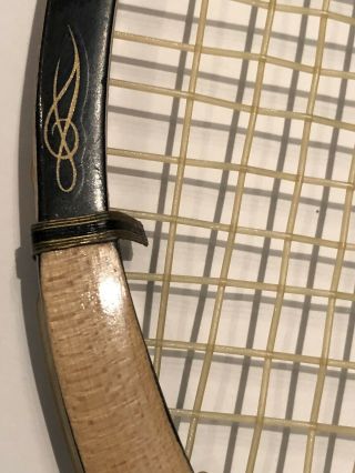 Vintage Tennis Racquet Wilson Advantage Wood wooden with cover and racquet press 5