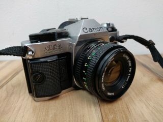Canon Ae - 1 Program 35mm Film Camera W/ 50 Mm Fd Lens 1:1.  8 -