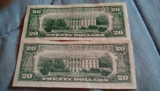 1969 $20 star note bill currency jackson vintage money chicago 4