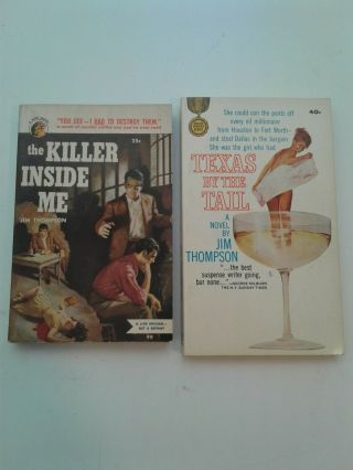 Jim Thompson/the Killer Inside Me/lion Pbo/texas By The Tail/gm Pbo/noir/crime