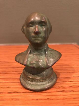 Vintage Cast Metal George Washington Bust Figurine Paperweight