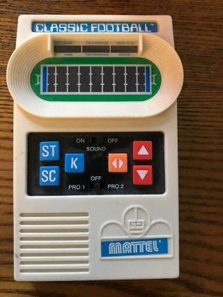Vintage 2000 Mattel Classic Football Handheld Electronic Game