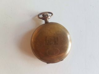 Vintage Old Full Hunter Pocket Watch Brass Finish w Top Cover Men Jewellery 4