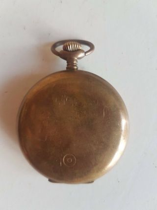 Vintage Old Full Hunter Pocket Watch Brass Finish w Top Cover Men Jewellery 7