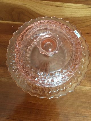 VINTAGE PINK DEPRESSION GLASS BUTTER/CHEESE DISH PERFECT 2 PIECE 2