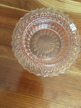 VINTAGE PINK DEPRESSION GLASS BUTTER/CHEESE DISH PERFECT 2 PIECE 3
