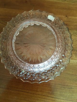 VINTAGE PINK DEPRESSION GLASS BUTTER/CHEESE DISH PERFECT 2 PIECE 4