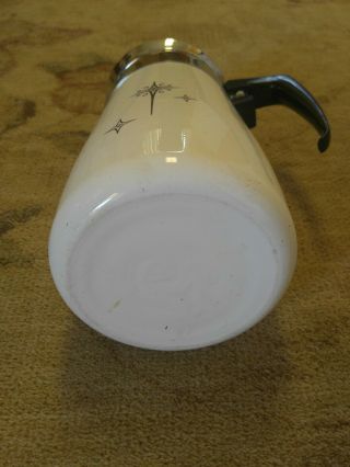 Vintage Corning Ware 9 cup Atomic Starburst Star Percolator Stove Top Coffee Pot 6