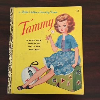 Vintage 1963 Tammy Little Golden Activity Book,  A (first) Edition — Cut,  But Vg