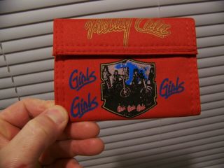 Nos Vintage 1980s Motley Crue Girls Theatre Of Pain Art Nylon Bi - Fold Wallet
