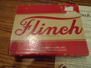 Vintage Flinch Card Game 1938 Parker Brothers Complete W/instructions