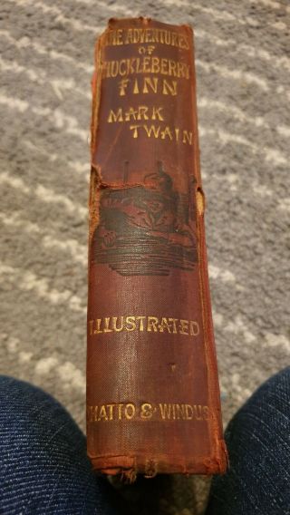 The adventures of huckleberry finn.  Mark Twain.  British 1st edition 1884 2